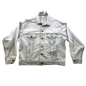 Levis Men's Jeans Jacket Large Vintage Made in the USA Light Wash